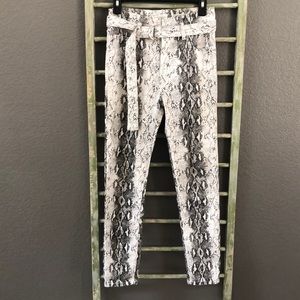 Snake print pants